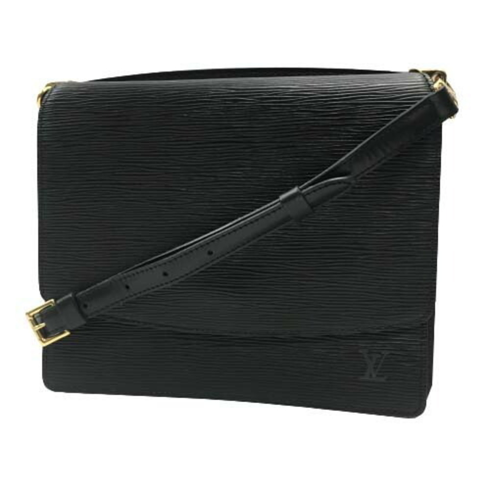 Louis Vuitton Grenelle Epi Leather Noir Black Shoulder Bag Double Flap